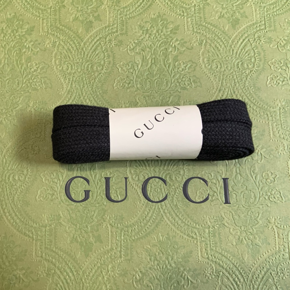 Authentic Gucci Black Shoelaces ~45”